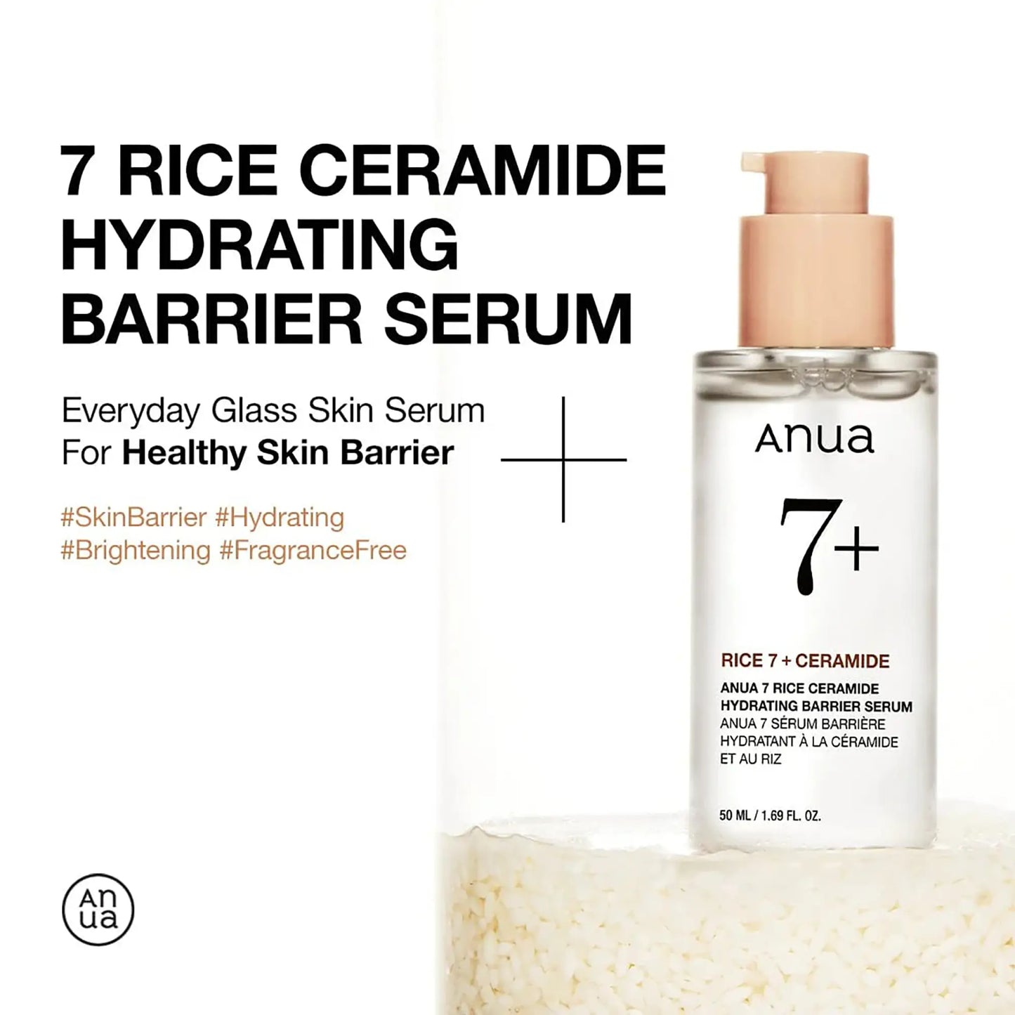 Anua Rice Ceramide 7 Hydrating Barrier Serum for hydration