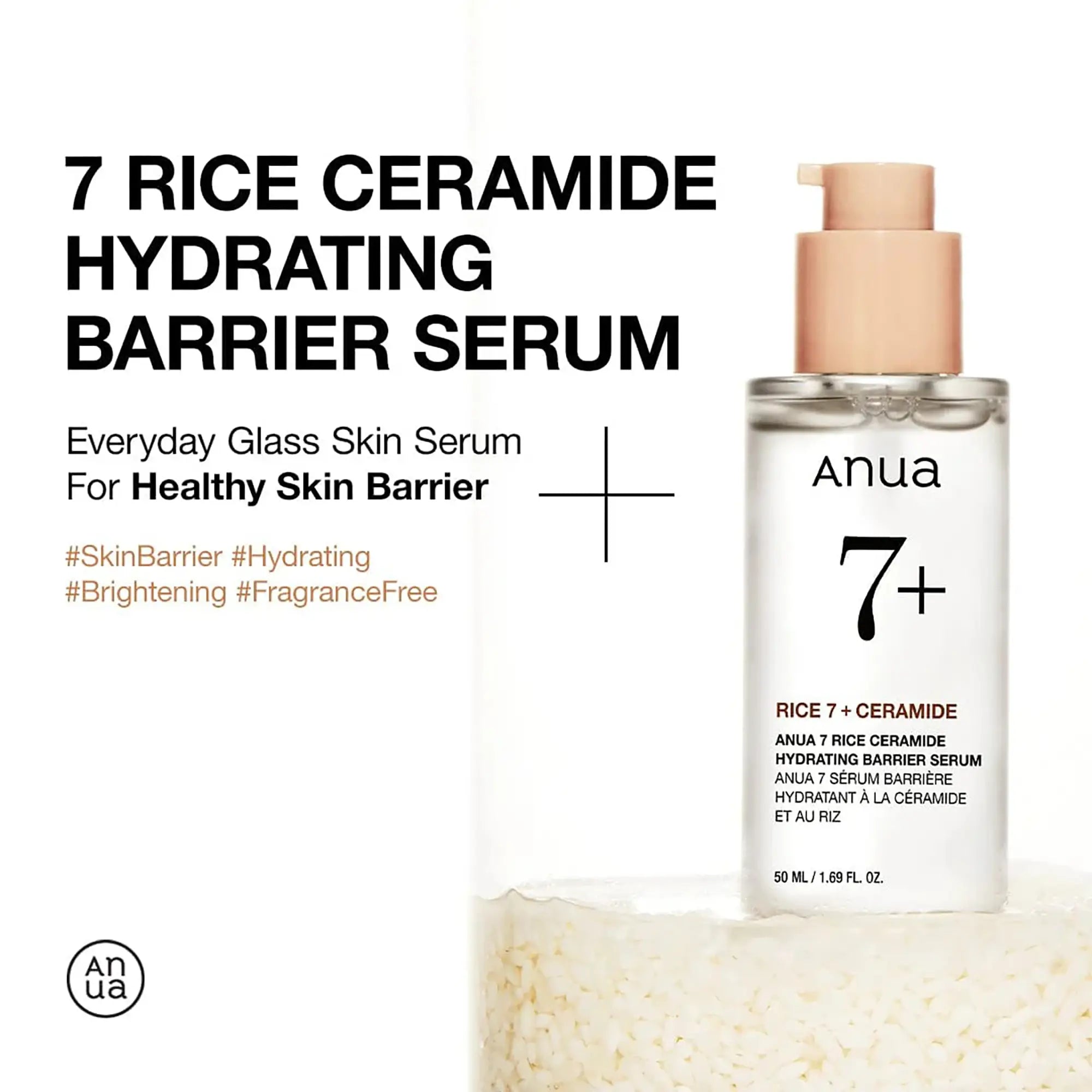 Anua Rice Ceramide 7 Hydrating Barrier Serum for hydration