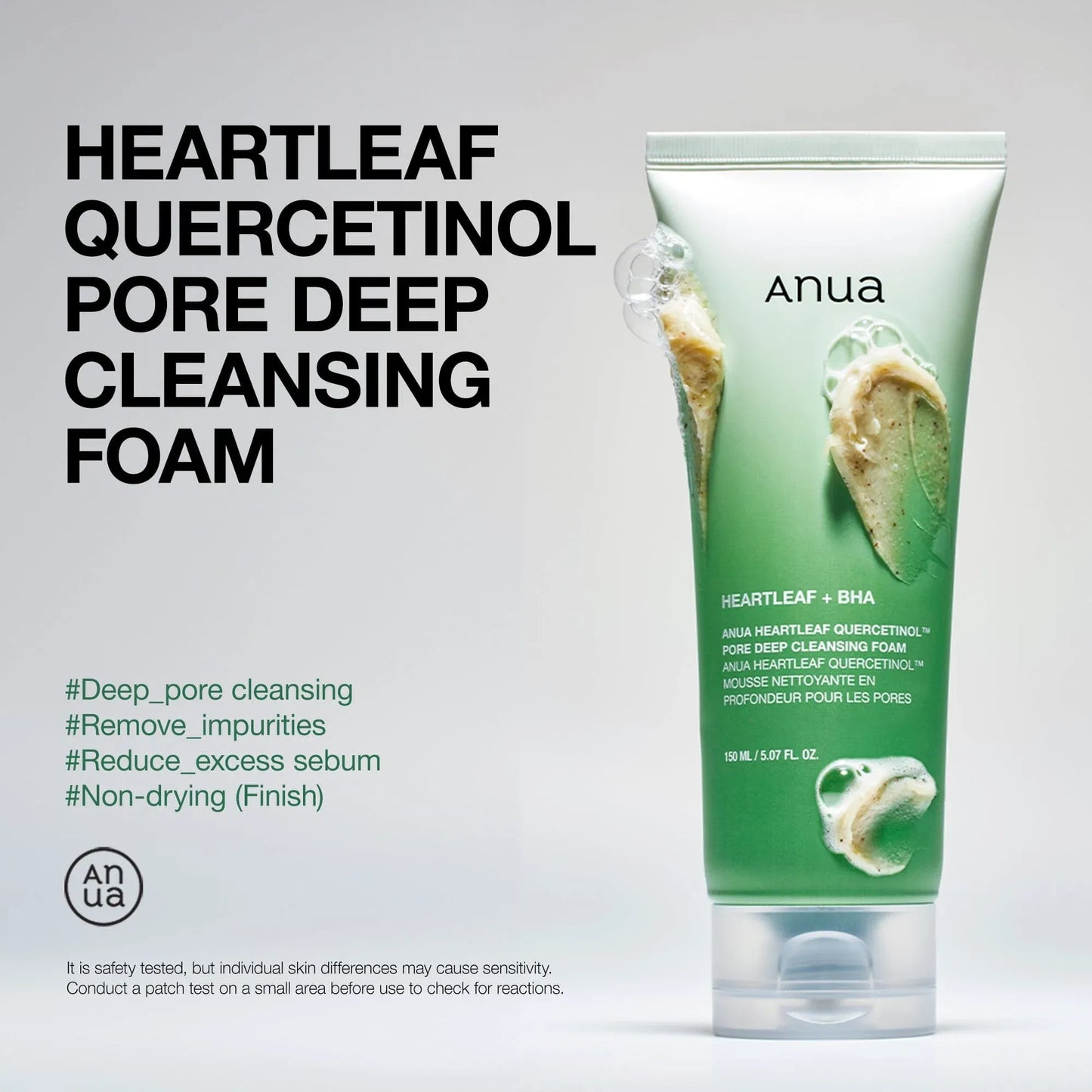 Anua Heartleaf Quercetinol Pore Deep Cleansing Foam bottle