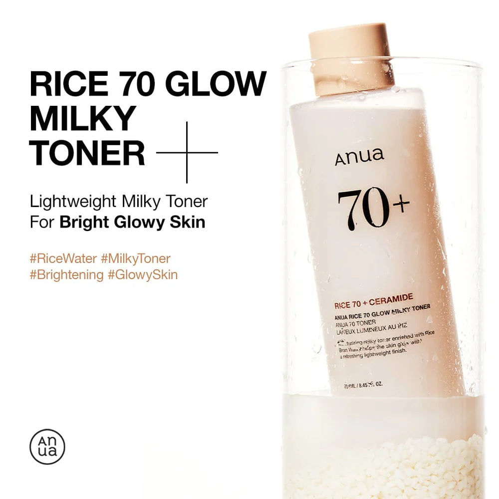 Anua Rice 70 Glow Milky Toner texture