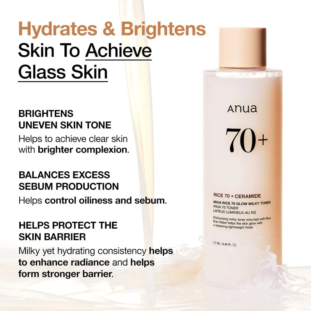 Anua Rice 70 Glow Milky Toner ingredients